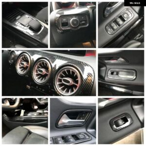 カーボン インテリア センターコンソール コントロール パネル エアベント カバー トリムベンツ A クラス W177 V177 2019-2022 CLA C118 W118 2020+
