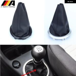 スズキ 黒革ギア シフトノブ レバーゲートルブーツ ケース スイフト MK2 2005/10/01 ダストカバー カラーフレーム
