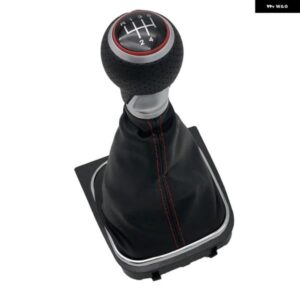 5/6スピード レザーギア シフトノブ スティックペンダストカバー VW ゴルフ MK5 MK6 5 6 ウサギジェッタ MK6 GTD GTI 2005-2014 カースタイリング