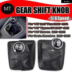 マニュアル 5 6スピード ギアスティック シフト ノブレザー ブーツ カバー 付き VW ゴルフ プラス 2005-2014 ティグアン 5N 2007-2011 シャラン 2011-2016