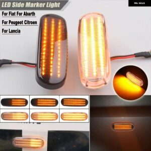 LED ダイナミックウィンカー サイド マーカーライト リピーターランプ 2個 フィアットパンダグランデアバルトプントエボドブロフィオリーノリネアアイデア