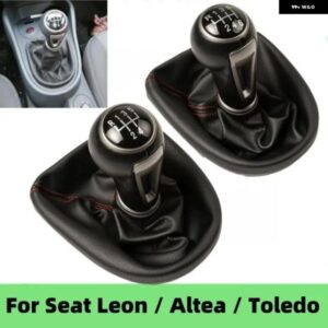 5/6スピード ギア シフト ノブゲートル ブーツ カバー ケースシートレオン II トレド III アルテア XL 2005-2012 カーアクセサリー交換部品