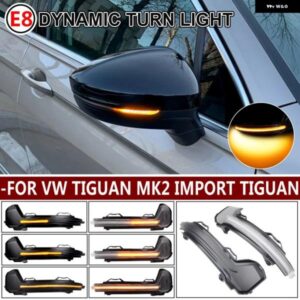 LED ダイナミックウィンカー ライト流れる水ウインカーミラー フラッシャーランプ VW ティグアン MK2 II 2017 2018 トゥアレグ MK3 EU 2019
