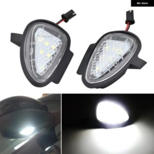VW ゴルフ 6 MK6 GTI 2009-2019 カブリオレ トゥーラン 2011-2014 2X ホワイト LED アンダーサイドミラー パドルライト カーテシランプ