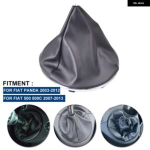 ギア シフト ノブ革ゲイターカラー ブーツ ダストカバー フィアットパンダ 2003-2012 フィアット 500 500C 2007-2013 カーアクセサリー