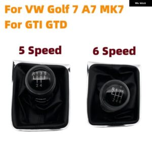 車 5/6スピード ギアスティックレベル シフト ノブとレザー ブーツ VW ゴルフ 7 A7 MK7 GTI GTD 2013-18