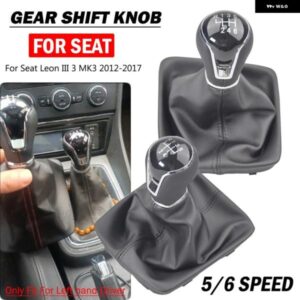 車 5/6スピード ギア シフト ノブレバー スティックゲートル ブーツ カバー セアト レオン III 3 MK3 2012-17 ST SC LHD