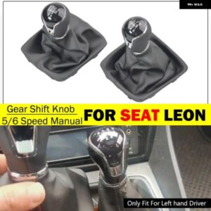 レザーカー ギア シフト ノブレバー ゲイター ブーツ カバー シートレオン III 3 MK3 2012-17 5/6スピード マニュアル