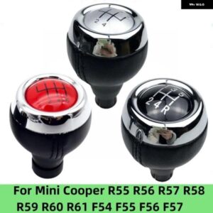 5/6スピード 革 ギア シフト ノブ マニュアル ハンドスピードボールシフター ミニクーパー F54 F55 F56 F57 R55 R56 R57 R58 R59 R60 R61