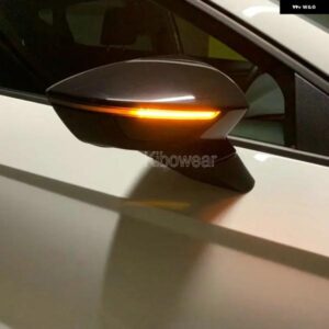 2個 ダイナミック LED ウインカーウインカーシートイビサ 6F アロナ KJ7 レオン MK3 5F サイドミラー インジケータライト 2017 2018 2019