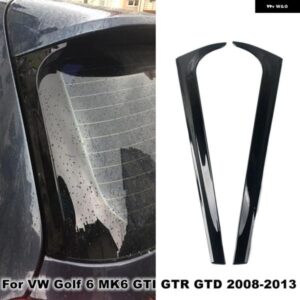 VW ゴルフ 6 MK6 GTI GTR GTD 2008-2013 黒 ABS リアウィンドウサイド トランク スポイラー カナード カナード スプリッターアクセサリー