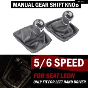 マニュアル 5/6スピード ギア シフト ノブレバー スティックゲートル ブーツ カバー シートレオン III 3 MK3 2012-17 ST SC LHD