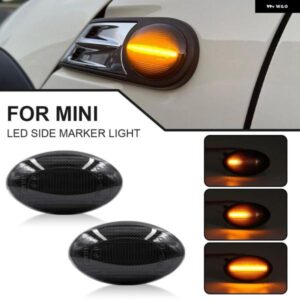2個 ダイナミック LED サイドマーカーランプミニクーパー R50 R52 R53 37469 シーケンシャル ウィンカーライト