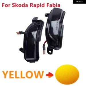 2個 車ダイナミック LED ウィンカーバックミラー インジケーター ウインカーライト シュコダ ラピッド 2017-2020 シュコダ ファビア 2014-2019