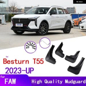 4個 ブラック FAW BESTURN T55 SUV 2023-現在マッド フラップ スプラッシュガード マッド フラップ フロントリア マッドガード フェンダー