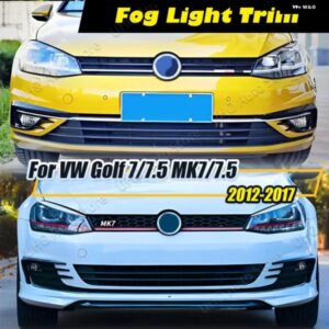 ゴルフ 7 MK7 フェイスリフト 2013-20 フロントバンパー フォグライト グリル フォグランプ アイブロウカバー トリム ABS