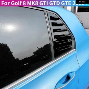 リアシャッターカバー トリム ウィンドウルーバー サイドベント トリム アクセサリーサイドウィンドウ スポイラー ゴルフ 8 MK8 GTI GTD GTE 2020-2024