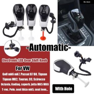 自動 LED ギア シフト ノブギア ボックス ハンドル VW ゴルフ MK6 MK7 パサート B7 B8 ティグアン MK2 ジェッタ MK5 シロッコ シュコダ オクタビア シート