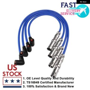 点火 4個 8MM スパークプラグ ワイヤーセット 27588 ビートルボラ VW ゴルフ GTI ジェッタ 2.0L 高性能カーアクセサリー