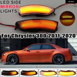 クライスラー 300 2011-2020 2個 ダイナミックシーケンシャル アンバー LED フロントサイドミラー ウインカー ウインカーライト 68170149AA 68170148AA