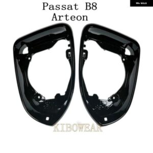 シャイニーブラックサイドミラー ハウジング フレーム トリム VW パサート B8 アルテオン B7 CC ホルダー ジェッタ シロッコ ビートル交換 2016 2020