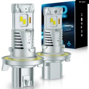 2個 LED ヘッドライト 電球 9008 H13 車 350000LM 500ワット CSP LED 電球 ファンレス CANBUS 高低ビーム CANBUS フォグランプ プラグプレイ