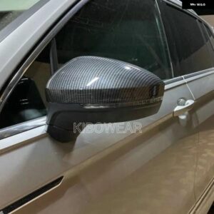 2個 サイド ウイング ミラー キャップカバー VW ティグアン オールスペース L MK2 2017 2018 カーボンルック 交換用 2019 2020ペア