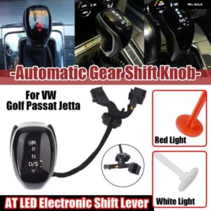 赤/白 LED ライト ギア シフト ノブシフター ハンドル VW ゴルフ MK6 MK7 パサート B7 B8 ティグアン MK2 ジェッタ MK5 シロッコ シュコダ オクタビア