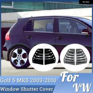 2個 リアウィンドウシャッターカバー トリム VW ゴルフ 5 MK5 5 ドア 2003-2010 窓ルーバー サイドベント トリム カバー ステッカー