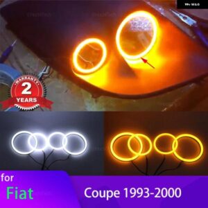スイッチ バックコットンライトリング DRL LED エンジェルアイキット フィアットクーペ 1993-2000 デイタイム ランニングライト 車 ヘッドライト