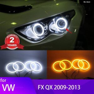 スイッチ バックコットンライトリング DRL LED エンジェルアイズ キット インフィニティ FX QX70 FX35 FX37 FX50 2009-2013 車 ヘッドライト レトロフィット