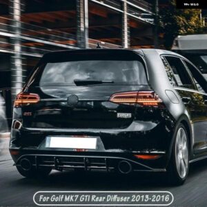 VW ゴルフ 7 GTI ゴルフ MK7 GTI 2013-2016 リアバンパー ディフューザー リアサイド スポイラー スプリッターリップシャークフィン形状 スタイル