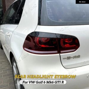 VW ゴルフ 6 スタンダード MK6 GTI R リア ヘッドライト アイブロウ 2008-13 テールライト カバー ランプ ステッカー