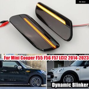 2個 ダイナミック LED フェンダーサイド マーカーライト シーケンシャル ウィンカーランプ ミニクーパー F55 F56 F57 LCI2 2014-2022 63137298347