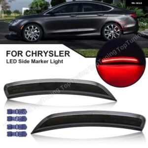 リア LED サイドマーカーランプ レッドライト クライスラー 200 2015 2016 2017 2個 スモークとクリア OEM#:68194897AA 68194896AA