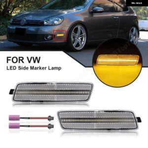 LED サイド マーカーライト VW ゴルフ MK6 ハッチバック ジェッタ MK6 スポーツワーゲン 2010 2011 20212 2013 2014 フロントバンパー リフレクター ランプ