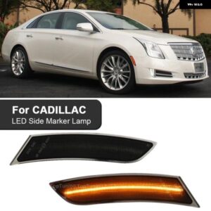 キャデラック XTS 2013-17 オートフェンダーフレアランプ アンバー LED バンパー サイド マーカーライト OEM: 20874071 20874072