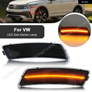 2X LED サイド マーカーライト ランプ VW ビートル 2012-2018 インジケーター ライト VW ティグアン 2018-23 米国車専用