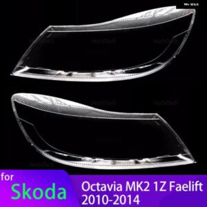 シュコダ オクタヴィア MK2 1Z フェリフト 2010-14 クリアフロント ヘッドライト レンズ ランプカバー ランプシェード