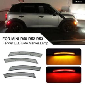 4個 リア/フロント LED サイドマーカーランプミニクーパー R50 R53 ハッチバック R52 コンバーチブル 37408 ウィンカーランプ