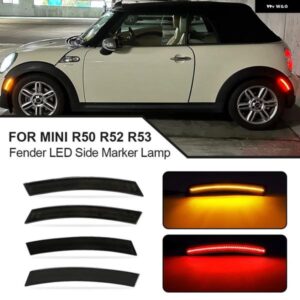 ミニクーパー R50 R53 ハッチバック 2002-2006 R52 コンバーチブル 2004-2008 フロントリア LED フェンダーサイド マーカーライト ウィンカーランプ
