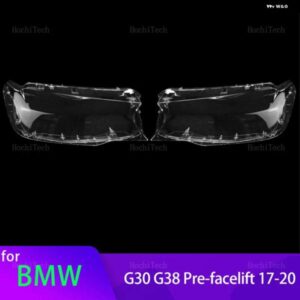 ヘッドライト カバー 5シリーズ G30 G38 フェイスリフト前 2017-2020 クリア ハウジング フロント ヘッドライト レンズ シェルガラスランプカバー