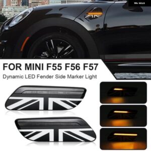 2個 LED サイド マーカーライト ミニクーパー F55 F56 F57 LCI2 2021-24 アンバー ウィンカーランプ