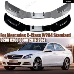フロントバンパー リップ スポイラー 外装 ディフューザー スプリッター メルセデス Cクラス W204 S204 C204 C200 C250 C300 C350 スタンダード 2011-2014