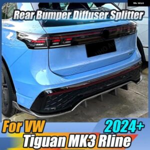 4 フィンリアバンパー ディフューザー リアサイドスプリッター スポイラー リップフォルクスワージティグアン MK3 RLINE スタンダード 2024 2025