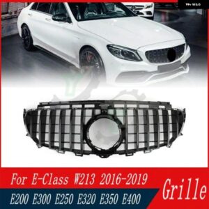 2016+ フロントメッシュ グリル W213 GT グリル E43 E450 W238 クーペ フロント グリル メルセデス E200 E300 E250 E320 E350 E400 カメラ 穴付き