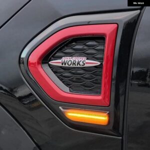 アンバー LED フロントバンパー サイド マーカーライト 流れる ウィンカーランプ MINI COUNTRYMAN F60 2017-21