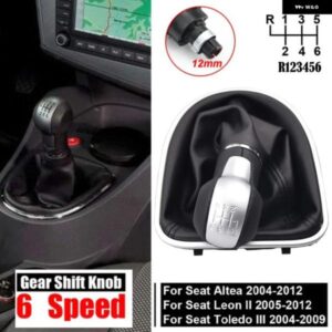 5/6速MT ギア シフト ノブ ギア シフト ヘッド ボールシフター+ゲイター ブーツ カバー+フレーム ベースシート アルテア レオン II 2 トレド III 3