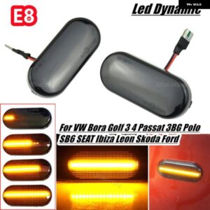 シーケンシャル点滅 LED ウインカー サイド マーカー ライト ウインカー シート イビサ 6L コルドバ トレド レオン 1M シュコダ オクタビア