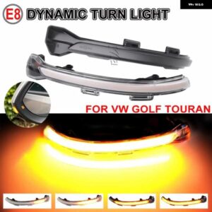 VW ゴルフ 7 VII MK7.5 ジェッタ MK7 トゥーラン ダイナミック ウインカー LED サイド ウイング バックミラー インジケーター ウインカー シーケンシャル